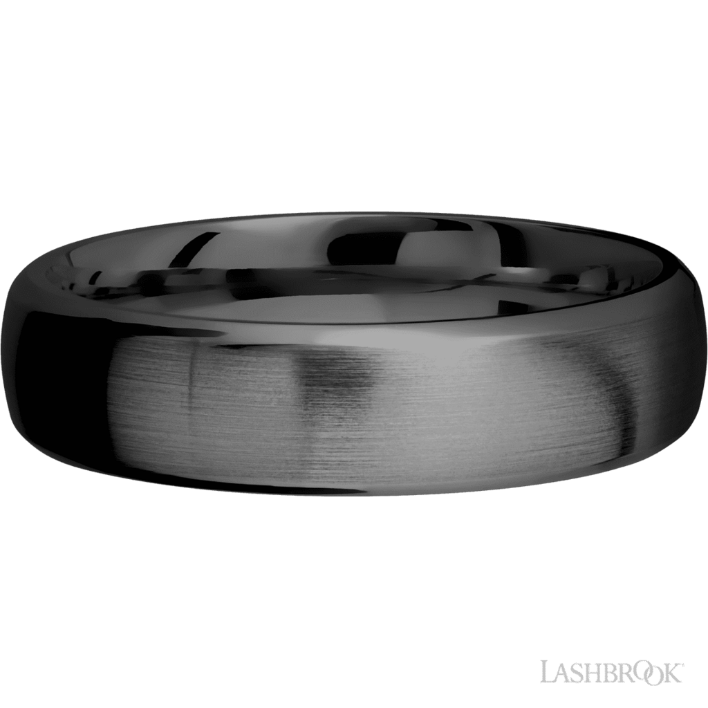 Lashbrook Lashbrook Zirconium 6mm Domed Bevel Satin Finish Band - (Size 10.25)