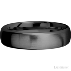 Lashbrook Lashbrook Zirconium 6mm Domed Bevel Satin Finish Band - (Size 10.25)