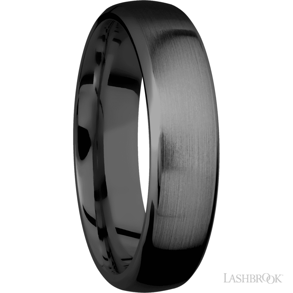 Lashbrook Lashbrook Zirconium 6mm Domed Bevel Satin Finish Band - (Size 10.25)