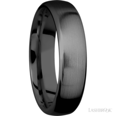 Lashbrook Lashbrook Zirconium 6mm Domed Bevel Satin Finish Band - (Size 10.25)