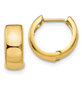 10k Yellow Gold 4.5mm Hinged Hoop Earrings