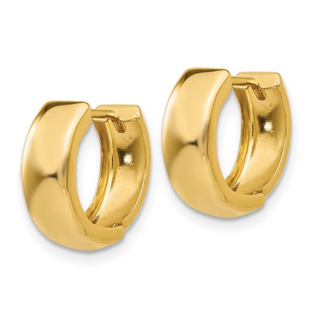 10k Yellow Gold 4.5mm Hinged Hoop Earrings