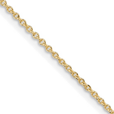 Sterling Silver Gold Plated 16mm Diamond Heart Locket on 1.4mm Cable Chain