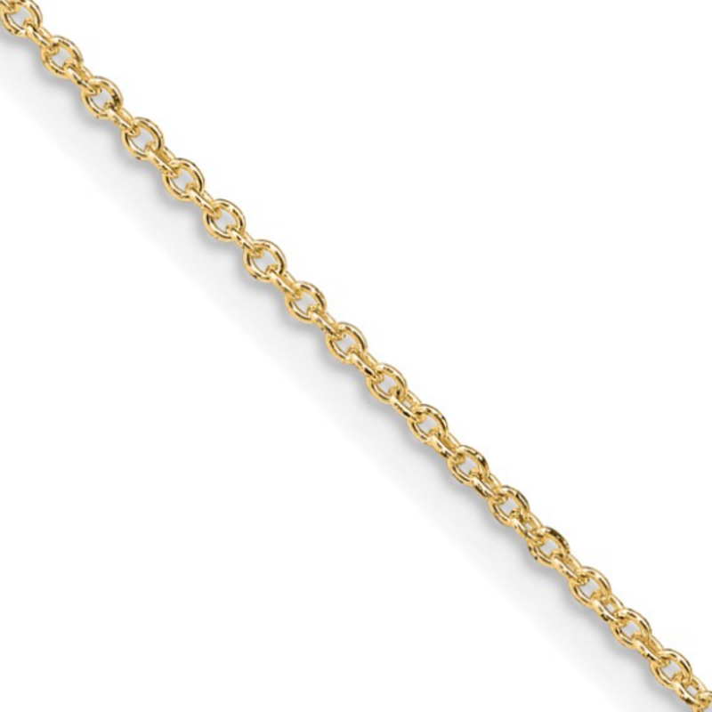 Sterling Silver Gold Plated 16mm Diamond Heart Locket on 1.4mm Cable Chain