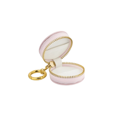 American Jewelry Brushed Leatherette Ring Keeper Keychain - Pink