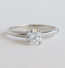 American Jewelry Platinum .73ct H/VS1 Round Brilliant Diamond Solitaire Engagement Ring