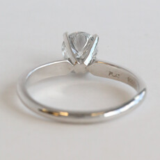 American Jewelry Platinum .73ct H/VS1 Round Brilliant Diamond Solitaire Engagement Ring