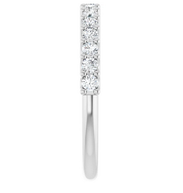14k White Gold 3/8ctw Round Diamond Wedding Band (Size 7)