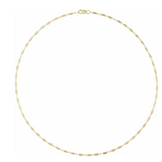 14k Yellow Gold-Filled Bar Link Cable Chain (18")