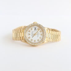Rolex Pre-Owned 18k Rolex President Ladies Watch w/ Diamond Bezel & Markers