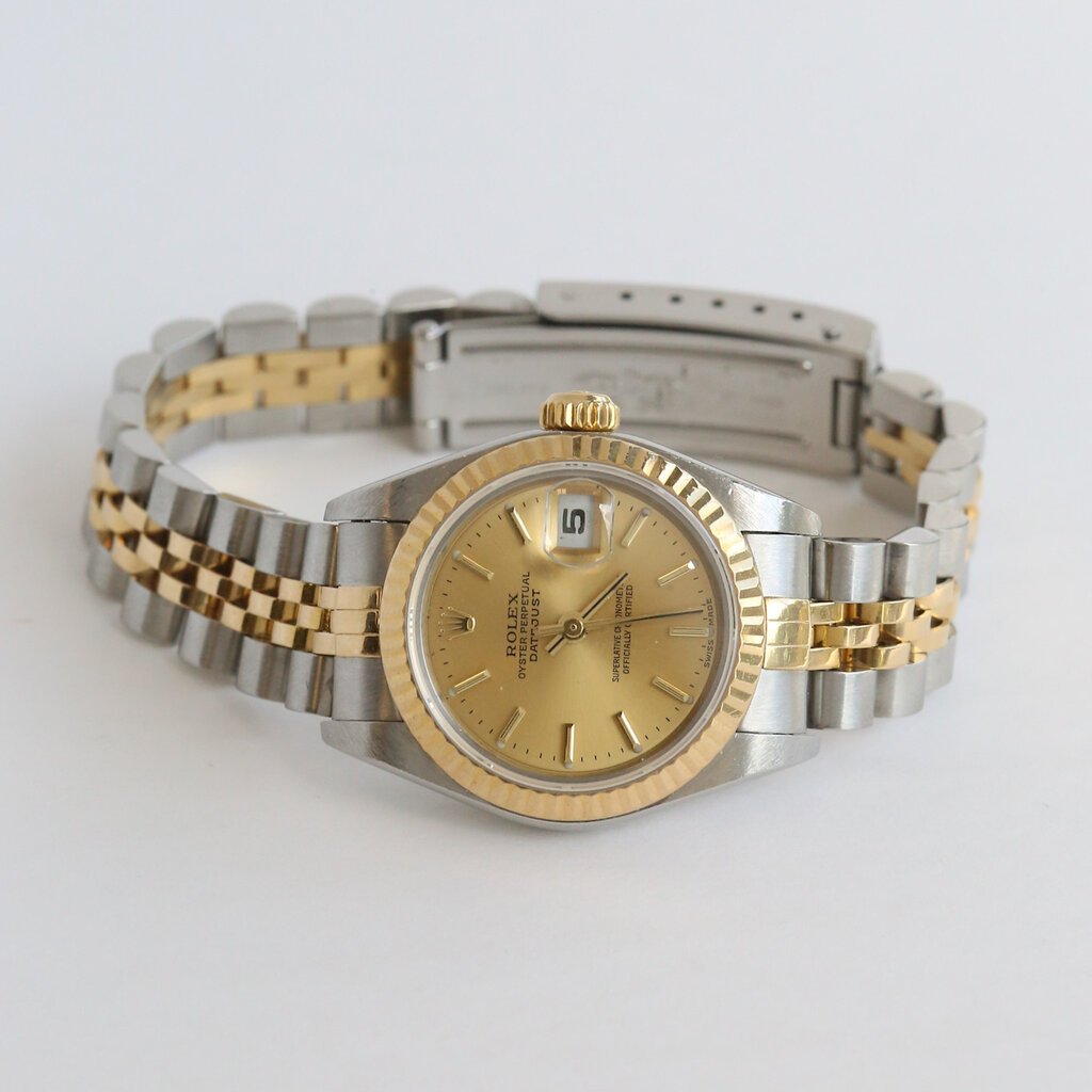 Rolex Pre-Owned Rolex Two Tone Datejust w/ Jubilee Band & Gold Dial