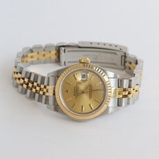 Rolex Pre-Owned Rolex Two Tone Datejust w/ Jubilee Band & Gold Dial