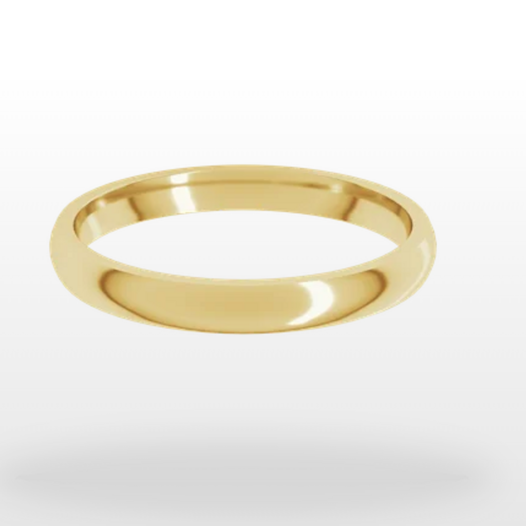 American Jewelry ESTATE 14k Yellow Gold 2.25mm Half Round Wedding Band Ring