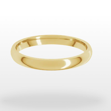 American Jewelry ESTATE 14k Yellow Gold 2.25mm Half Round Wedding Band Ring