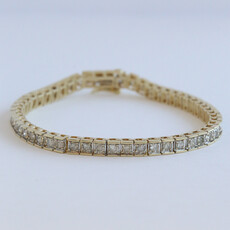 American Jewelry ESTATE 14k Yellow Gold Approx. 3ctw Diamond Tennis Bracelet