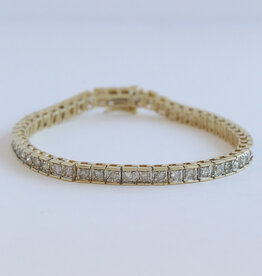 American Jewelry ESTATE 14k Yellow Gold Approx. 3ctw Diamond Tennis Bracelet
