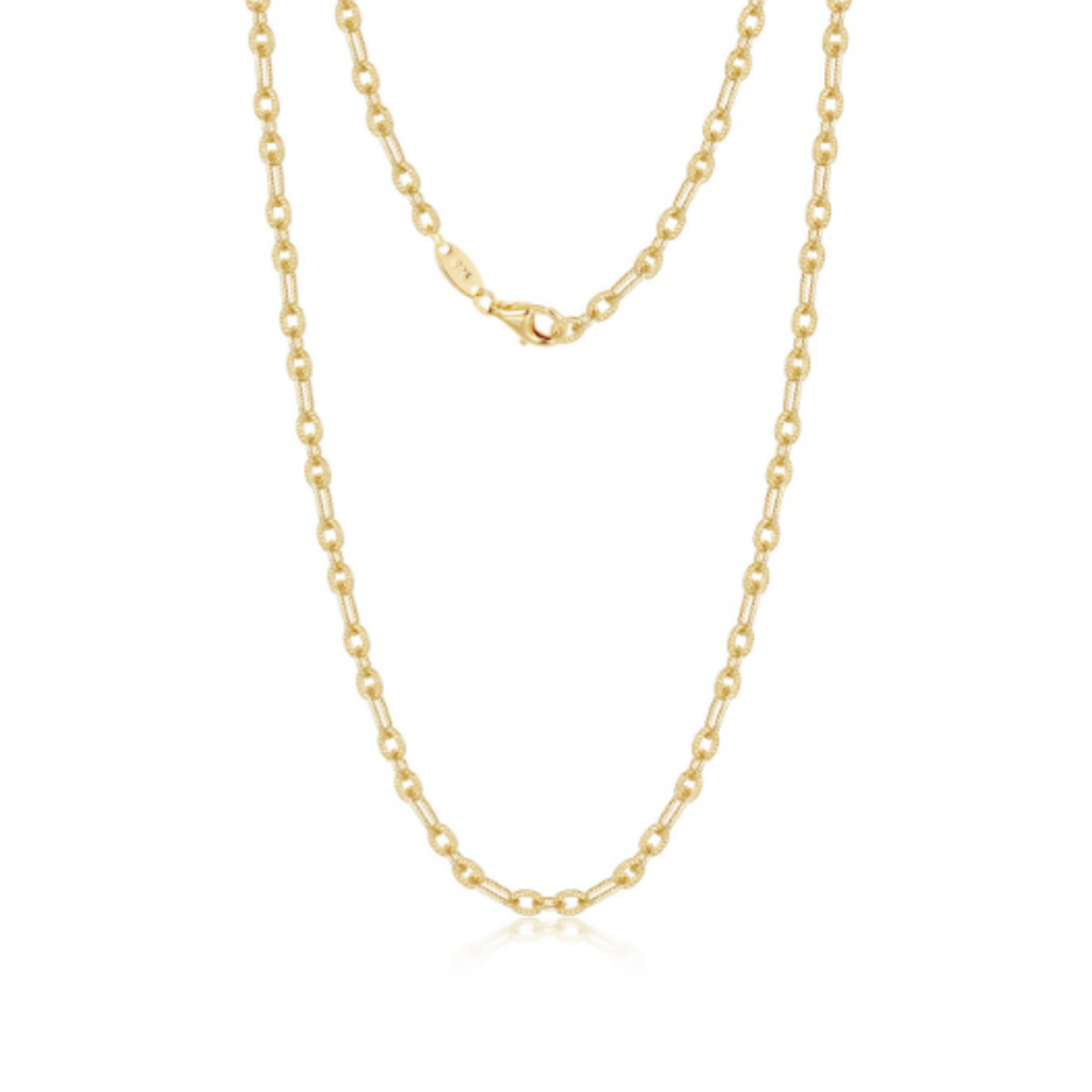 Lafonn Lafonn Sterling Silver Gold Plated Charlotte Link Chain (20")