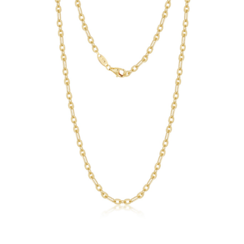 Lafonn Lafonn Sterling Silver Gold Plated Charlotte Link Chain (20")