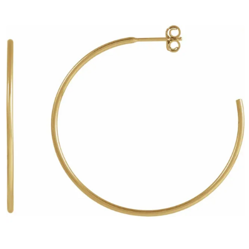 14k Yellow Gold-Filled 38mm Hoop Earrings
