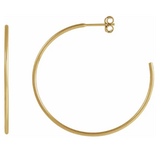 14k Yellow Gold-Filled 38mm Hoop Earrings