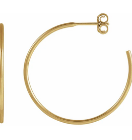 14k Yellow Gold-Filled 25mm Hoop Earrings