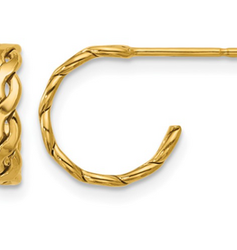 14k Yellow Gold-Filled 12mm Braided Hoop Earrings