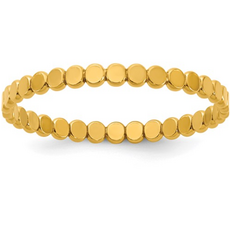 14k Yellow Gold-Filled 1.9mm Flat Beaded Ring