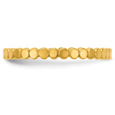 14k Yellow Gold-Filled 1.9mm Flat Beaded Ring