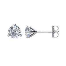 American Jewelry 14k White Gold 1ctw Lab Grown Diamond Solitaire Stud Earrings