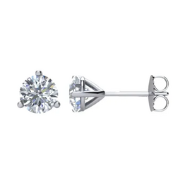 American Jewelry 14k White Gold 1ctw Lab Grown Diamond Solitaire Stud Earrings