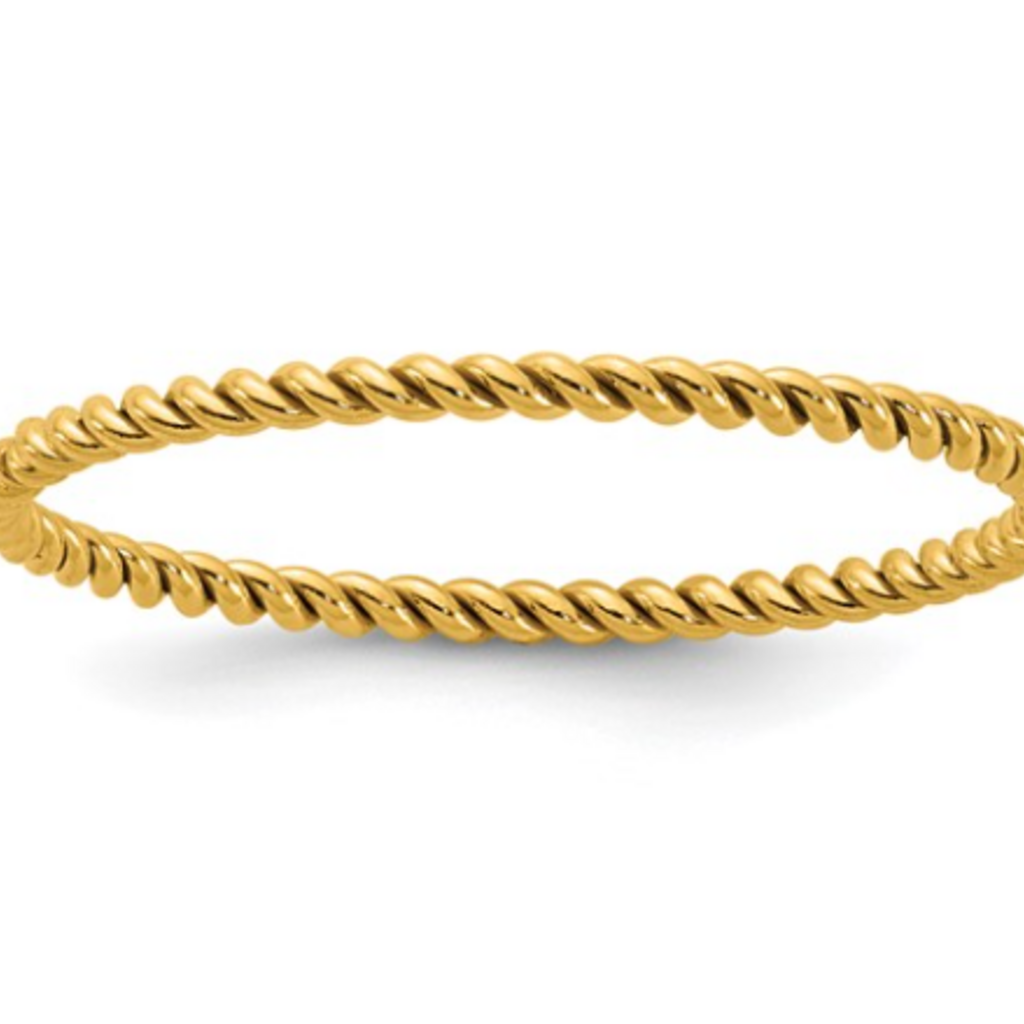 14k Yellow Gold-Filled Twisted Stackable Ring
