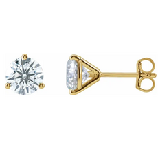 American Jewelry 14k Yellow Gold 2ctw Lab Grown Diamond Solitaire Stud Earrings