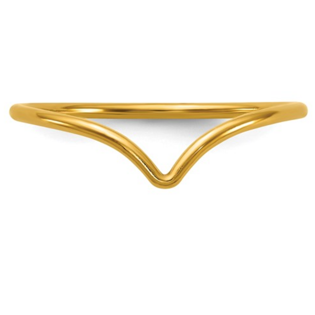 14k Yellow Gold-Filled V Shape Stackable Ring