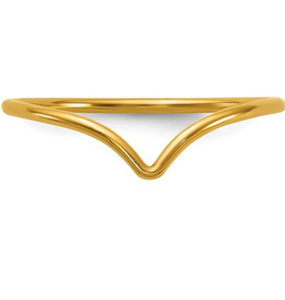 14k Yellow Gold-Filled V Shape Stackable Ring