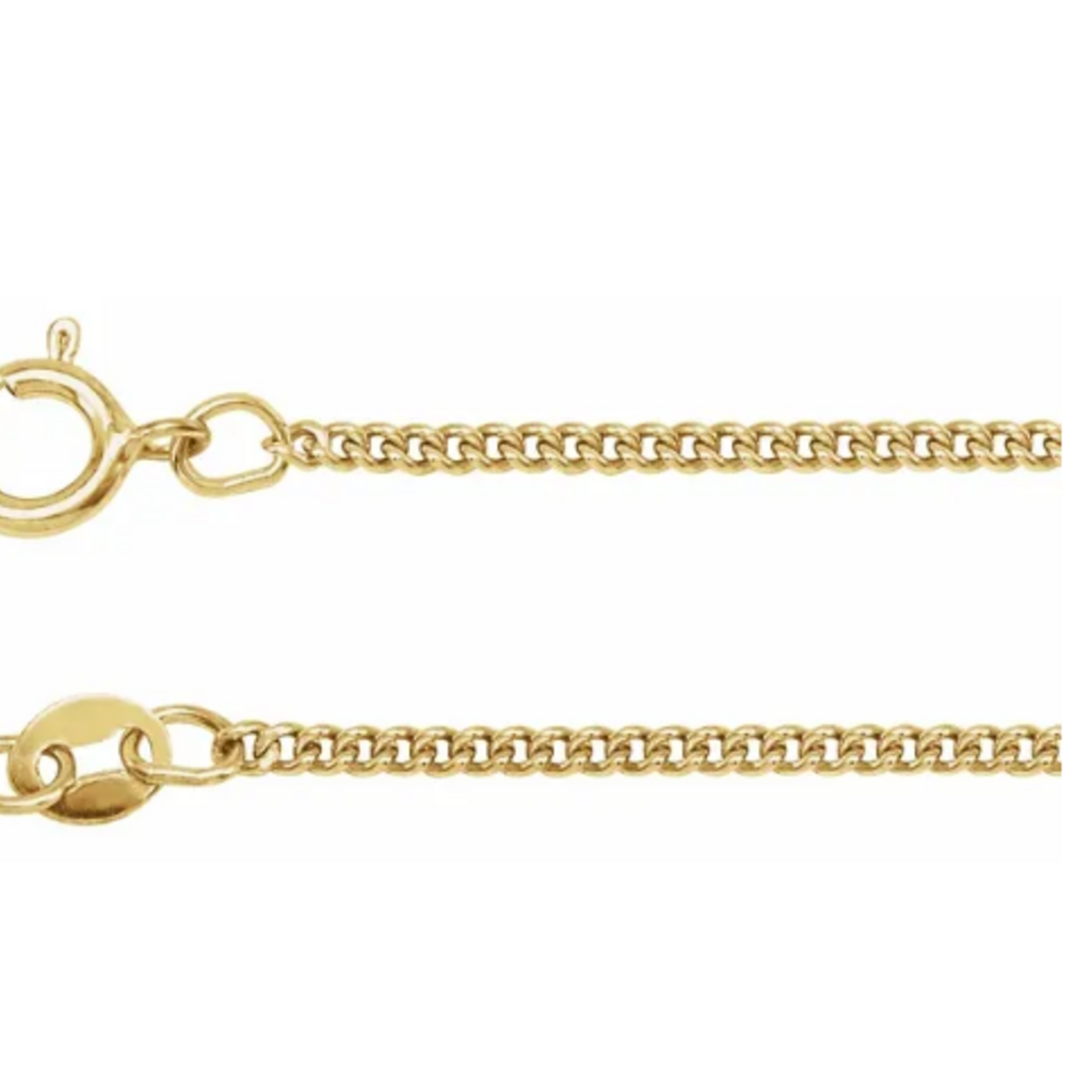 14k Yellow Gold-Filled 1.6mm Curb Chain (20")