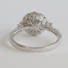 American Jewelry 14k White Gold 1.33ctw (1.01 G/VS2 GIA Ctr) Round Halo Diamond Engagement Ring