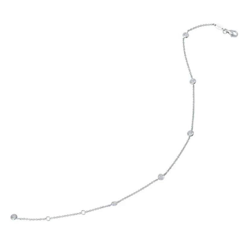 Lafonn Lafonn Anklet 0.80ctw Bezel Station (10")