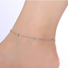 Lafonn Lafonn Anklet 0.80ctw Bezel Station (10")