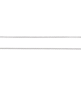 American Jewelry 14k White Gold Diamond Cable Chain (18")