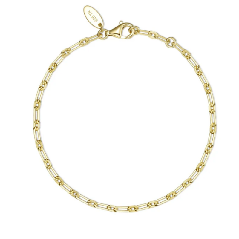 Lafonn Lafonn Gold-Plated Charene Small Chain Bracelet 7"