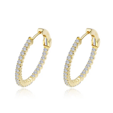 Lafonn Lafonn Gold-Plated 20 mm Hoop Earrings
