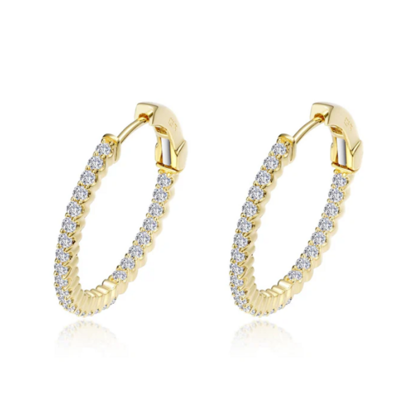 Lafonn Lafonn Gold-Plated 20 mm Hoop Earrings