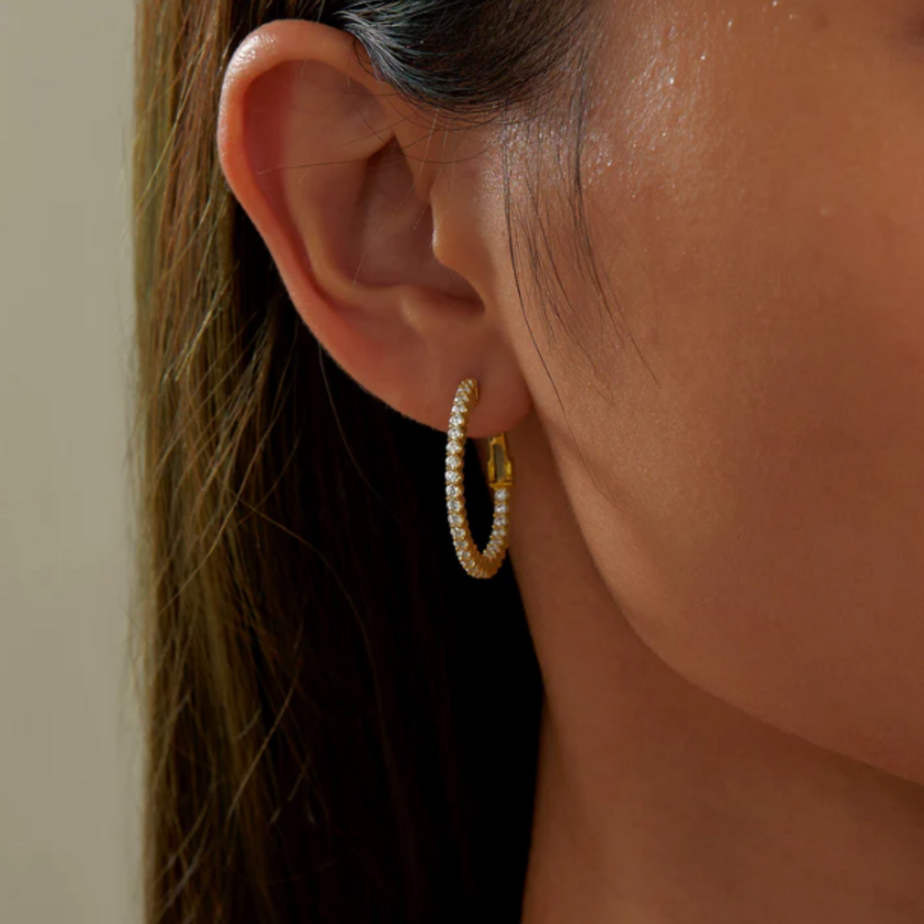 Lafonn Lafonn Gold-Plated 20 mm Hoop Earrings
