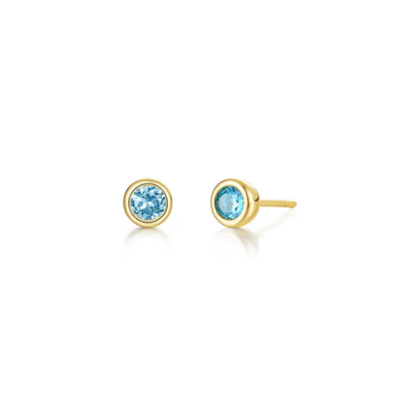 Lafonn Lafonn December Birthstone Earrings Gold-Plated Studs