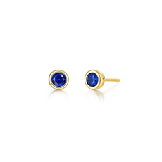 Lafonn Lafonn September Bezel Birthstone Stud Earrings Gold-Plated