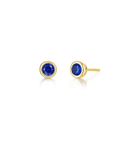 Lafonn Lafonn September Bezel Birthstone Stud Earrings Gold-Plated