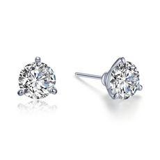 Lafonn Lafonn Sterling Silver w/ Platinum 3ctw Simulated Diamond Martini Stud Earrings