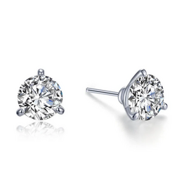 Lafonn Lafonn Sterling Silver w/ Platinum 3ctw Simulated Diamond Martini Stud Earrings