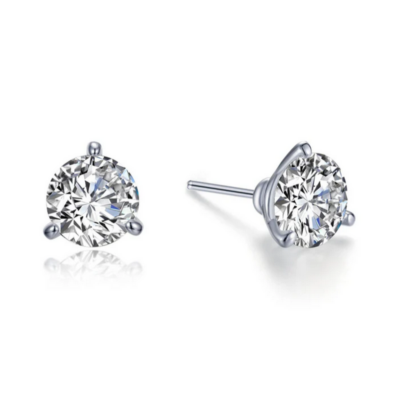Lafonn Lafonn Sterling Silver w/ Platinum 3ctw Simulated Diamond Martini Stud Earrings