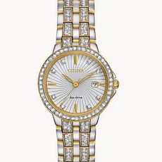 Citizen Citizen Eco-Drive Ladies Silhouette Crystal Two Tone Watch
